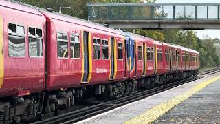 Class 455  South Western Railway  Ashtead Station  28th October 2024 [upl. by Kamal]