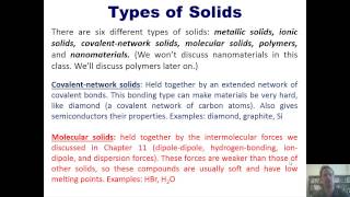 Chapter 12  Structures of Solids Part 1 of 6 [upl. by Relyat52]