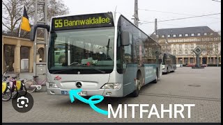 Mitfahrt weinbrenner Platz  Benz Straße auf dem 55ger [upl. by Garcia]