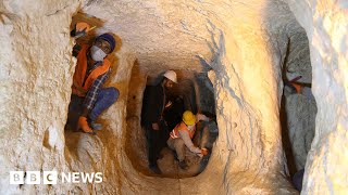 Exploring Turkey’s ancient underground city  BBC News [upl. by Dygall]