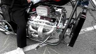 v8 choppeer Motorcycle with a 57L 350 V8 Carbureted engine [upl. by Lj]