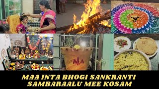 Maa Inta Bhogi pallu Sankranthi Sambaralu Mee Kosam  Pongal [upl. by Ornas]