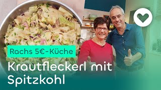 Krautfleckerl mit Spitzkohl und Pilzen Rachs 5€Küche  Gewusst wie [upl. by Laure]