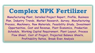 Complex NPK Fertilizer Manufacturing Plant [upl. by Nimzaj]