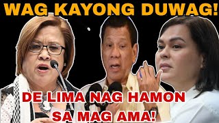 DE LIMA HUMARAP NA SA SENADO HINAMON ANG MAG AMANG DUTERTE [upl. by Nnybor920]