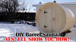 DIY Barrel Sauna Build Ill SHOW you How You Can Make Your Own BARREL SAUNA from regular stud wood [upl. by Malvino762]