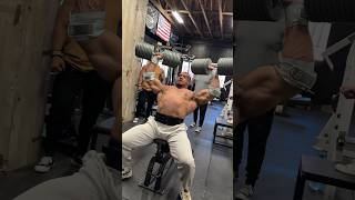 NEW PR Larry Wheels 400 lb Dumbbell Shoulder Press for Reps 200 lb Dumbbells [upl. by Horace]