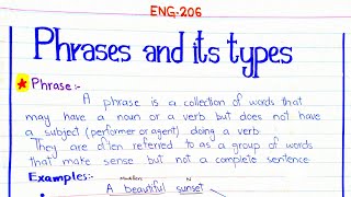 Phrases and its types ENG206 linguistics 4thsememster pu [upl. by Brien]