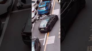 Experienced driver should do Parking tesla teslamodel3 driving [upl. by Aenaj]