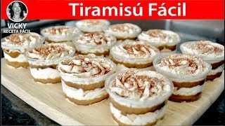 TIRAMISU FACIL  VickyRecetaFacil [upl. by Atilrahc]