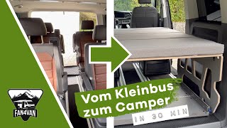 Vom Van zum Camper  Ausbau in 30 Minuten [upl. by Ire211]