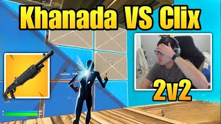 Khanada VS Clix 2v2 Zone Wars Wager Fights [upl. by Horton979]