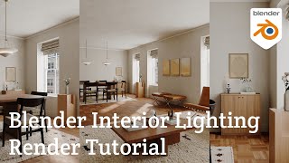 Blender İnterior Lighting Tutorial [upl. by Eseryt]