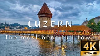 Beautifully day in Luzern Switzerland  UHD 4K Walkthrough [upl. by Glad]