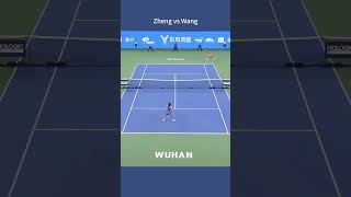 2024 Wuhan Open SF Zheng vs Wang 63 64 tennis wta highlights [upl. by Ayisan]