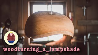 woodturning lampshade from start to finish  natural edge bowl lampenschirm drechseln [upl. by Navar]