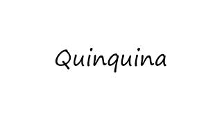 How to Pronounce Quinquina [upl. by Nahtonoj]