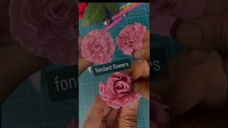 FONDANT CARNATIONS FLOWER   How To Make Fondant Flowers fondantcakes [upl. by Rayner]