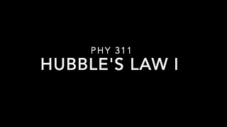 Hubbles Law I [upl. by Sonnie890]