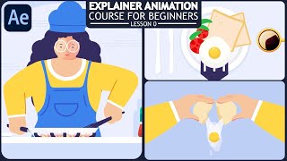 2D Cooking Explainer Animation After Effects Tutorial  Cooking Explainer Animation Course Lesson 0 [upl. by Josselyn]