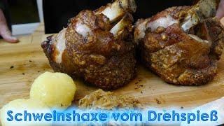 190 Oktoberfest  WiesnKlassiker Knusprige Schweinshaxe vom Drehspieß  so schmeckt Bayern [upl. by Stock961]