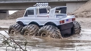 RC amphibious vehicle water test Will it be dense and dry [upl. by Aihsetan]