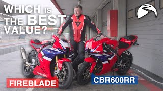 2024 Honda Fireblade vs CBR600RR Review  Is one worth twice as much [upl. by Viviene547]