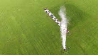 Scattering ashes by drone of Patrick the excaptain of the local cricket team [upl. by Devad75]