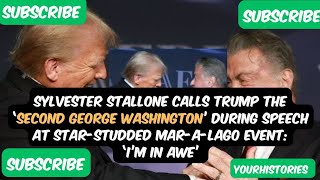 Sylvester Stallone calls Trump the ‘second George Washington’ during speech ‘I’m in awe’ [upl. by Ahsema563]