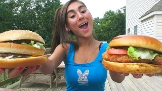 TRYING MCDONALDS BURGERS MUKBANG [upl. by Chaker]