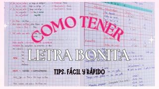 COMO TENER LETRA BONITA  MEJORA TU LETRA  COMO MEJORAR LA ESCRITURA  Tips para mejorar tu letra [upl. by Hamrnand719]