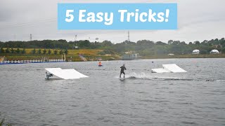 5 Easy Wakeboard Tricks For Beginners  Cable Wakeboarding  How To [upl. by Yim]