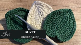 Blatt Deko  Untersetzer einfach häkeln für Anfänger  Do it yourself [upl. by Lraed363]