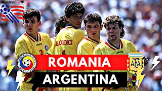 Romania vs Argentina 32 All Goals amp Highlights  World Cup 1994 [upl. by Harmonia]