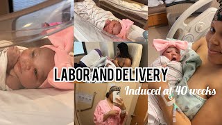 Labor and Delivery Vlog 🎀 induced at 40 weeks  2024 [upl. by Enelyw332]