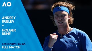 Andrey Rublev v Holger Rune Full Match  Australian Open 2023 Fourth Round [upl. by Kinimod671]