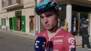 Lennert Van Eetvelt  Interview at the start  Trofeo Serra Tramuntana 2024 [upl. by Ardnauqal]