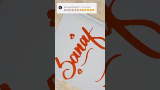 Sanaf✨calligraphy handwriting letteringart calligraphyart namecalligraphymagicalcalligraphy [upl. by Quintie743]