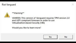 How to fix VAN 9005 TPM error on windows 10 after the new Valorant Patch 611 [upl. by Boorer285]