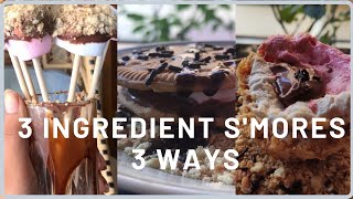 HOW TO MAKE SMORES IN 3 DIFFERENT WAYS ONLY WITH THREE INGREDIENTS [upl. by Rutra]