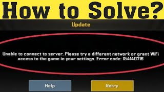 How To Fix Unable to Connect to Server Please Try Different Network Wifi Problem In Pubg Mobile 2024 [upl. by Eceinhoj]