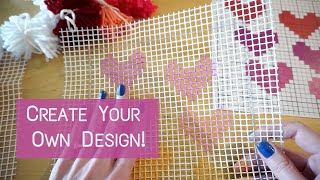 DIY Latch Hook Kit  Create Your Own Design  Knitting House Square [upl. by Decrem]