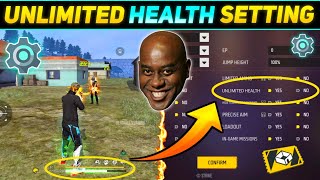 UNLIMITED HEALTH SETTING IN FREE FIRE  CUSTOM ROOM NEW AMAZING SETTINGS  FREE FIRE NEW SETTING [upl. by Desma]