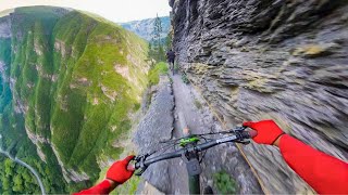 RISKIEST Mountain Bike Ride of My Life 1000ft Drop [upl. by Lisette]