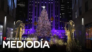 El encendido de las 50000 luces del árbol de Navidad del Rockefeller Center  Noticias Telemundo [upl. by Ib195]