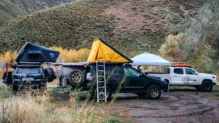 Rain Camping along Bartlett Springs  GX 460 Tacoma 4Runner Overland [upl. by Ailerua]