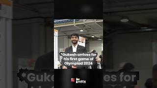 Gukesh arrives in Olympiad 😍 gukesh chess [upl. by Okoy]