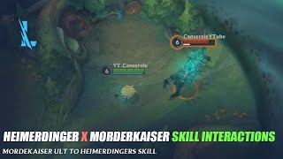 Heimerdinger x Mordekaiser Skill Interactions  Wild Rift [upl. by Niwle]