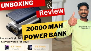 Ambrane 20000 mah Power bank  Unboxing  Experience  High Tech Vlogs [upl. by Clemmie78]