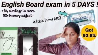 MY ENGLISH BOARD EXAM VLOG cbse class 12th 📖My honest board 📚 Strategy what to carryFull day [upl. by Odelle]